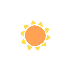 set of hand drawn vector sun elements background