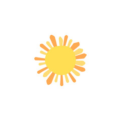 set of hand drawn vector sun elements icon