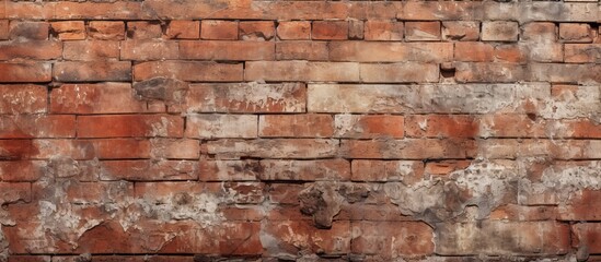 A surface made of bricks that display markings and fractures