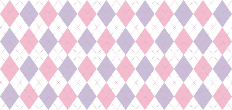 Argyle vector pattern. Squares with thin dotted lines. Geometric background for menswear, wrapping paper. Background for baby shower. Checkered Seamless Pattern.