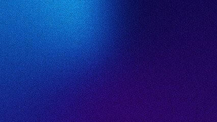 4K Blue grainy gradient background with noise, purple and dark blue colors banner poster cover abstract design, black copy space.