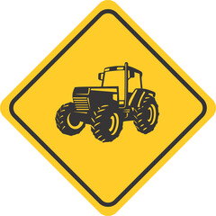 Warning Sign Street Sign Tractor Farm Crossing