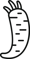 Wasabi plant icon outline vector. Meal herb. Sauce leaf