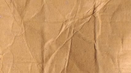 Close up of Recycled brown wrinkle paper texture for background