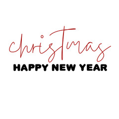 Lettering christmas and happy new year