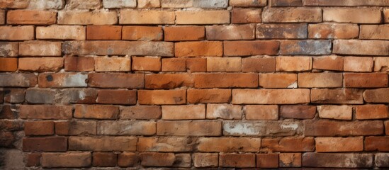 Background of a wall made with brown bricks