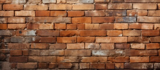 Obraz premium Background of a wall made with brown bricks