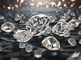 diamond on black background