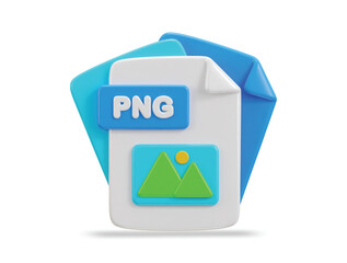 3d png file format icon vector illustration