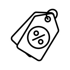 Sale Label Line Style in Design Icon