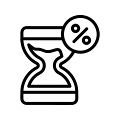 Sand Clock Line Style in Design Icon