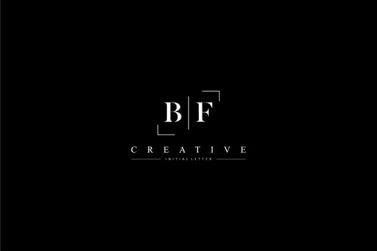 minimalist BF initial logo with simple vertical stroke line in black 110323