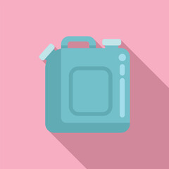 Double kerosene canister icon flat vector. Burner oil energy. Petrol drop