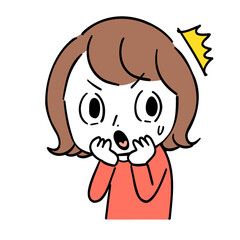 驚く女性
