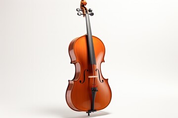 Classical cello isolated on white background
