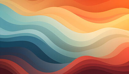 Gradient liquid retro color background, Artistic digital art geometric line stripe and wave. - obrazy, fototapety, plakaty