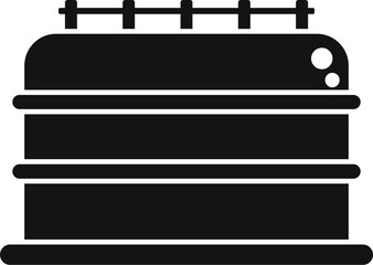 Kerosene tank reserve icon simple vector. Station barrel tank. Drop chemical petroleum