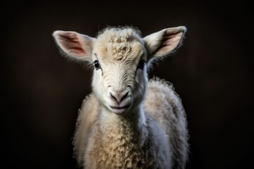 AI generated illustration of white sheep