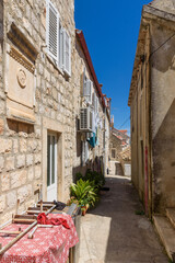 Sudjuradj, Croatia - August 09, 2023: Village of Sudjuradj, island of Sipan, near Dubrovnik, Adriatic sea, Croatia