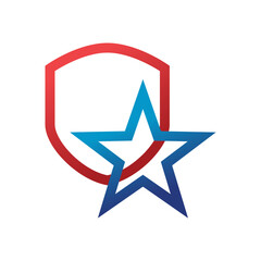 Shield Emblem, Icon Vector Logo Design Template Illustration on white background