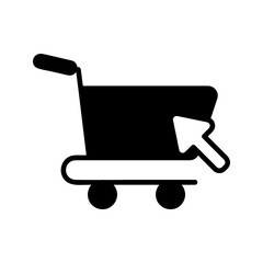 Shopping Cart Glyph Style in Design Icon