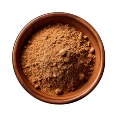 Top View of Chinese Five-Spice Powder in Bowl Isolated on Transparent or White Background, PNG