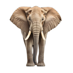 Strong elephant isolated on transparent or white background, png