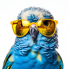 The Hip Budgerigar : a sunglasses flair in the Bird Kingdom