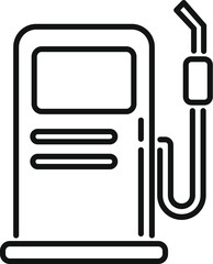 Kerosene station pump icon outline vector. Fuel energy gasoline. Petrol handle equipment