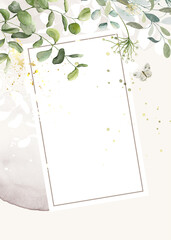 Botanical Watercolor Background