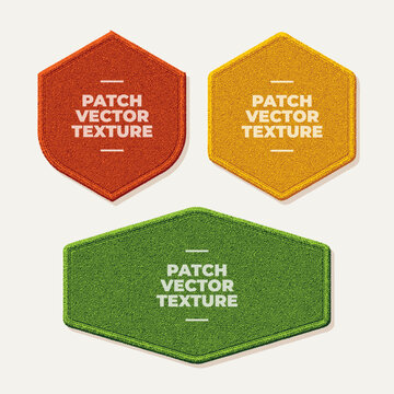 Patch Embroidery Badges Shape Vector Texture