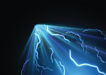 Modern abstract high-speed light motion effect on black background. vector illustration.