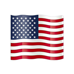 Obraz premium american national flag isolated on white