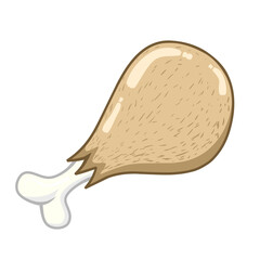 Chicken drum isolated on white