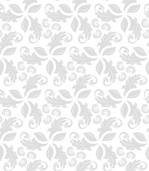 Fototapeta na wymiar Floral vector light ornament. Seamless abstract classic background. Pattern with repeating floral elements. Ornament for wallpaper and packaging