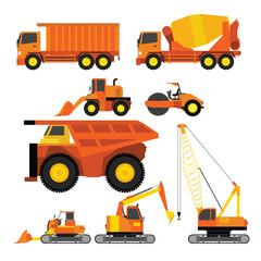 flat vector illustration design of heavy equipment