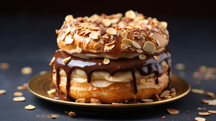 Paris-Brest ring of choux pastry