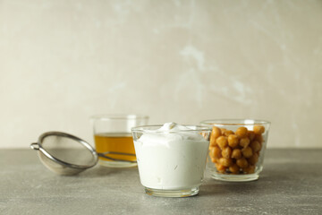 Aquafaba, concept of vegan food and cuisine
