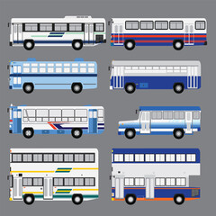 flat vector illustration design of retro old bus