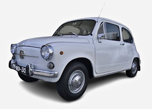 Classic Fiat 600 in white