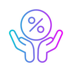 Obraz premium Bargain Gradient Style in Design Icon