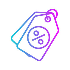 Sale Label Gradient Style in Design Icon