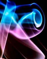 Naklejka premium AI-generated illustration of an illuminated colorful abstract pattern on a dark background.