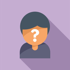 Face work hidden icon flat vector. Customer job. Office work family