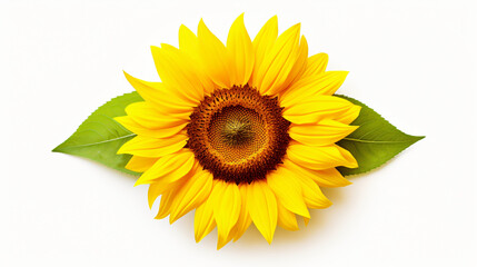 Sunflower flower isolated on a white background
