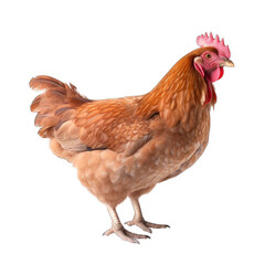 Fototapeta premium Chiken isolated on transparent background generative ai