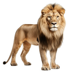 Obraz premium Lion isolated on transparent background generative ai 