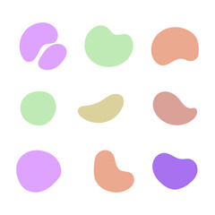 Vector colourful abstract shapes on white