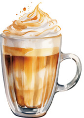 latte watercolor vector