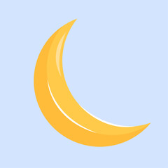 Vector yellow crescent geometric shape vector